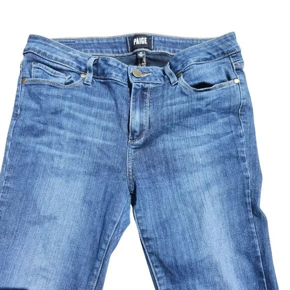 Paige Women's Size 26 Verdugo Ankle Skinny Jeans Medium Wash Cotton Blend USA - Picture 2 of 7